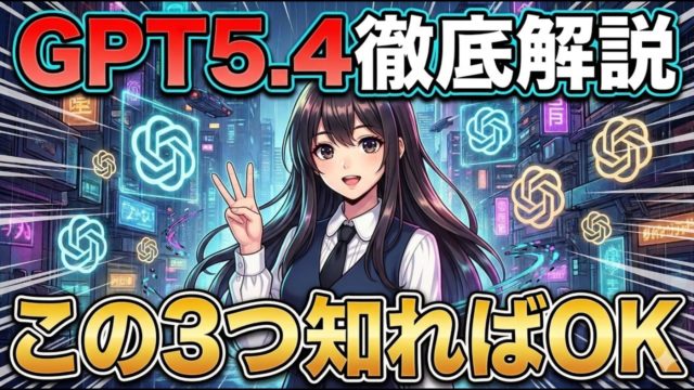 GPT5.4を解説！この「3つ」の進化ポイントを知ればOK
